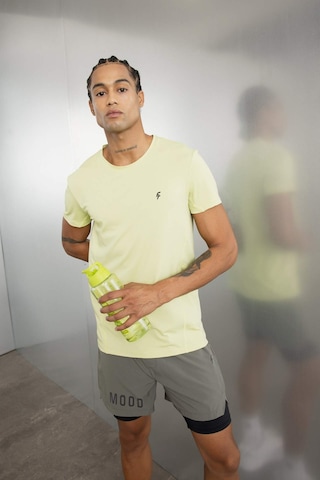 Defacto DeFactoFit Slim Fit Dar Kesim Bisiklet Yaka Sporcu Kısa Kollu Tişört C9183AX24AU Yeşil