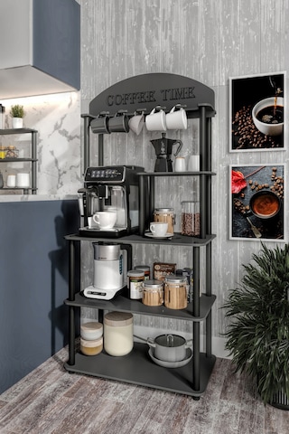 Bollente Dekoratif Kişiye Özel Isminize Özel Kahve Köşesi Siyah 34cmx69cm Siyah