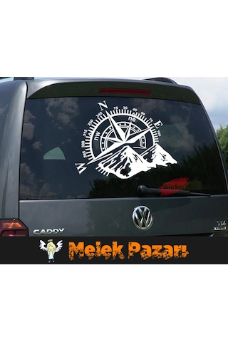 Pusula, Dağ Araba Sticker. Oto Çıkartma
