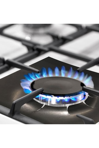 Siyah Renk Ocak Koruyucu Folyo Yanmaz Yapışmaz 4'lü Set Çok Renkli