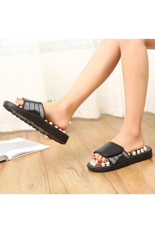 Fortunelane Beyaz Topuk Açma Akupresür Terlik - 38 - 39 Numara - Ayak Refahı İçin Eva Materyal, Renkli Seçenekler Çok Renkli