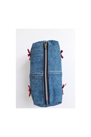 Cıny Denim Fiyonklu Pinterest Makyaj Çantası Tb041