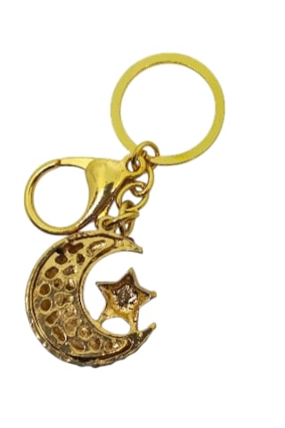 3d Dore Taşlı Ayyıldız Anahtarlık Lux