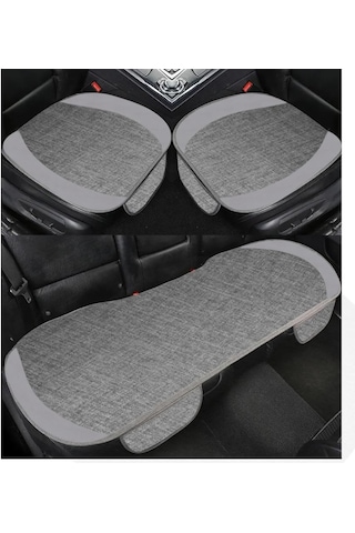 Bod Oto Koltuk Koruyucu Keten Minder Cepli 3 Lü Set Gri