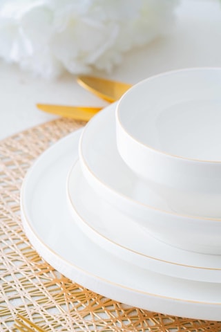 Acar Golden Rise 6 Kişilik 24 Parça Porselen Yemek Takımı