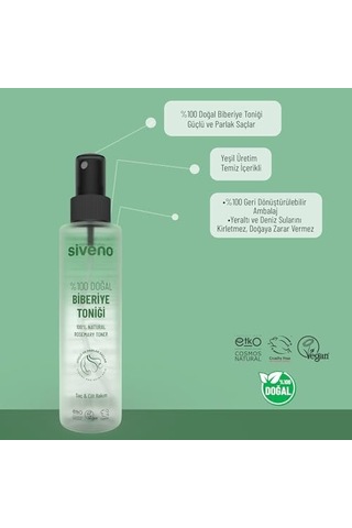 Siveno%100 Doğal Biberiye Suyu Saç Dökülmesi Karşıtı Ve Hızlı Saç Uzatma Etkili Saç Toniği 150 Ml