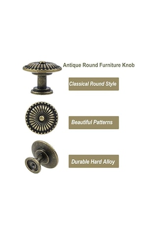 Vintage Çekmece Kulpları Eski Mobilya, 24mm Yuvarlak Retro Mutfak Mobilyası Düğmeleri Dolap Kapısı Mutfak Dolabı Banyo Kullanışlı Dolap 8