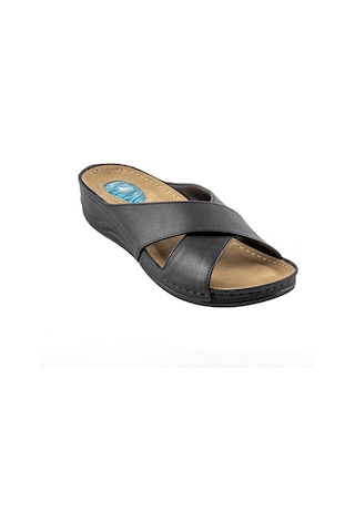 Ceyo 9946-1 Topuk Dikeni (Plantar Fasiitis) Kadın Terlik Siyah 40 Siyah