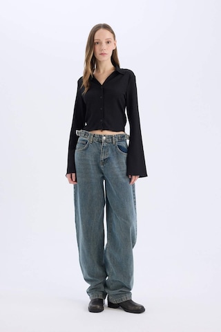 DeFacto Coool Fitted Basic Düz Bürümcük Uzun Kollu Gömlek A0012AX25SPBK81