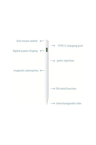 İpad Kalem Pencil Alternatifi İpad Pencil Usb-c Şarj, Palm Rejection, 8 Saat Pil İpad 6-10, A