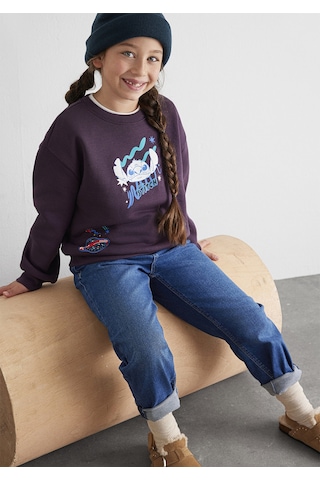 Mavi - Stitch Baskılı Mor Sweatshirt 7s10161-70635 Mor
