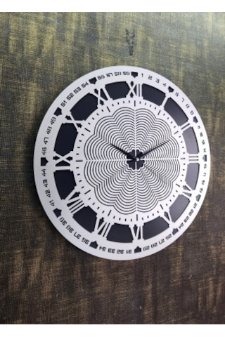 Bymelekoğlu Siyah & Silver Duvar Saati, Gümüş Saat, Duvar Saati - Gümüş