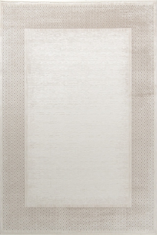 Gördies 199602 Bej - Modern Kenar Desenli Bej Salon Halısı