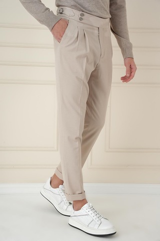 Efor P 1167 Slim Fit Bej Spor Pantolon Bej