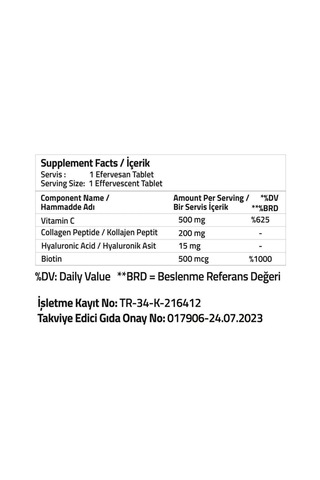 Collagen Beauty 15 Effervescent Tablets