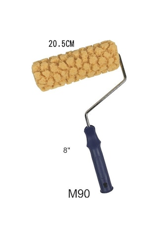 Youtek M90 Model Tri Renk İnciri Desenli Pırlanta Parlaklıklı Sanatsal Boya Sponge Roller, Kuru Temizlenebilir, Eşit Uygulama, Dayanıklı Yapı