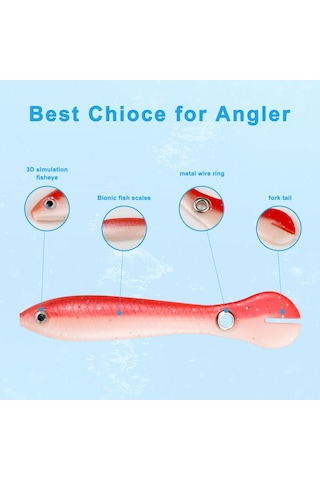 Teltree Bass, Turna Ve Alabalık İçin 10cm Yumuşak Yem: Karides Yağı Ve Parıltılı Pullarla Donatılmış, 20'li Paket, Tüm Mevsimlerde Kullanım