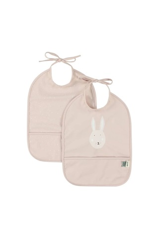 Trixie Mrs.rabbit Sıvı Geçirmez 2'li Kız Bebek Mama Önlüğü Seti 96-326 Pembe