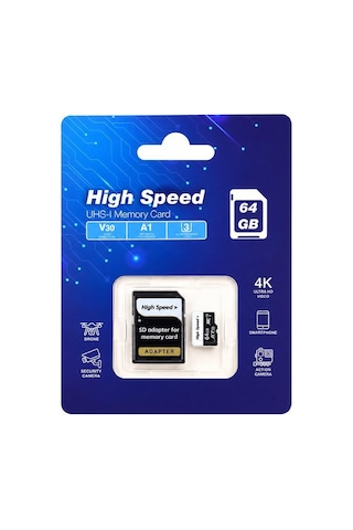 Elba High Speed 64gb A1 V30 U3 Micro Hafıza Kartı Class10