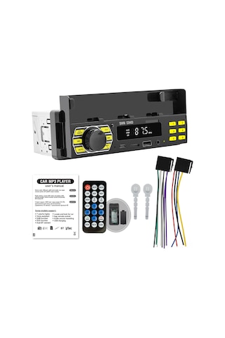 Springsun Oto Bt5.0 Çalar, Uzak Kumanda & Telefon Tutucu, Fm Radyo, Mp3/flac Ses, Uygulama İle Araç Bulma, Sesli Asistan Ve Renkli Işık, Siyah