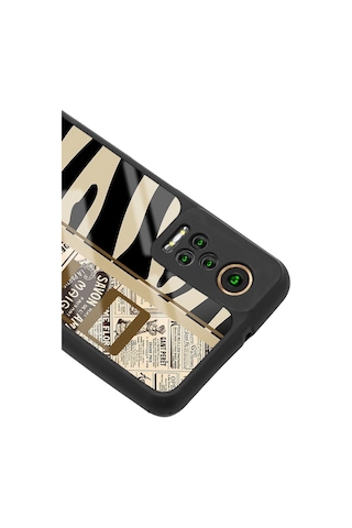 General Mobile Gm 22 Pro Zebra Gazete Tasarımlı Glossy Telefon Kılıfı Çok Renkli