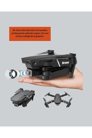 Yükseklik Sabitlemeli Katlanabilir Drone 1080p 4k Kamera Seçenekli -