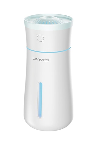 Lenyes Lhu03 Vazo Tipi Rgb Atmosfer Işıklı Nano Sprey Sessiz Hava Nemlendirici Beyaz