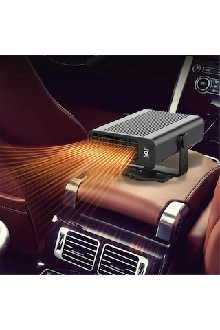 Samdoo 24v 120w Araç Isıtıcı Ve Soğutucu - Hızlı Buz Çözme, Sis Giderme, 360 Dönebilir Portatif Fan