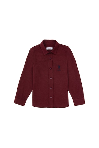 U.S. Polo Assn. Kız Çocuk Bordo Uzun Kollu Basic Gömlek 50317666-VR177