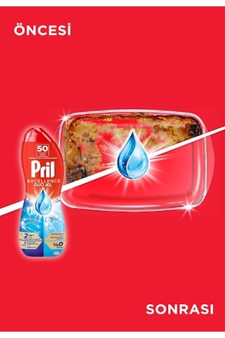 Pril Duo Jel 4 Etki Bulaşık Makinesi Deterjanı 2 x 900 ML