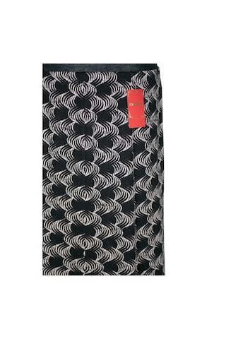 Hesna Kadın Betül 8 Parça Lastikli Astarsız Siyah Etek Desen 28 Siyah