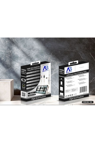 Apollobell Cch28-007 240w Şarj Kablosu + Seyahat Tutucusu