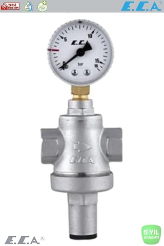 E.c.a 3/4 Manometreli Basınç Düşürücü Valf Pistonlu 602111005