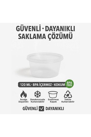 Jouis Saklama Kabı Sos 50 Adet 120 Ml 4 Oz Kemik Suyu, İlik Suyu, Anne Sütü, Sos Ve Püre Dondurucu Uyumlu Buzlu Diğer