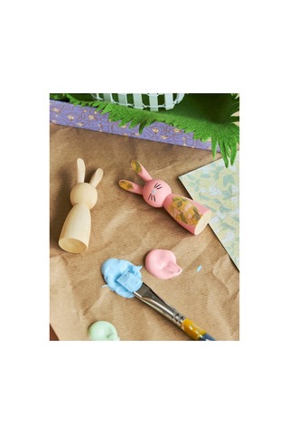 Sostrene Grene El Yapımı Ahşap 2'li Tavşan Biblo 9-7 Cm Tavşan Ahşap