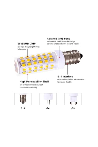 220v G4 G9 E14 Led Lamba Ampulü 3w 5w 7w Smd 2835 Led Enerji Tasarruflu Mısır Ampul Kristal Avize İçin Halojen Lamba Aydınlatma Değiştirin G9 5w Sıcak Beyaz