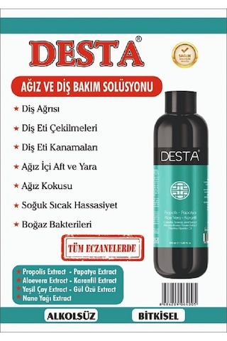 Desta Ağız Ve Diş Bakım Solüsyonu 350 Ml 3 Adet