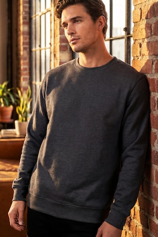 Goffra Erkek Focus Esnek Kumaş Yumuşak Dokulu Günlük Sweatshirt Antrasit M401-r0342-04