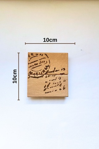 4 Lü Ham 1. Sınıf Masif Ahşap El Yapımı Mektup Desenli Bardak Alt Kahverengi