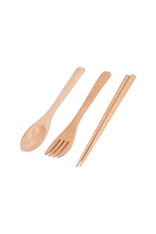 Kangvka Ağaç Kayın Yemeklik Seti 3 Parça - Gezi, Kamp İçin - Sağlıklı, Dayanıklı Ve Kolay Temizlenir Diğer