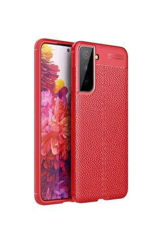 Rba Aksesuar Galaxy Uyumlu S21 Plus Kılıf Rba Niss Silikon Kapak - Kırmızı Kırmızı