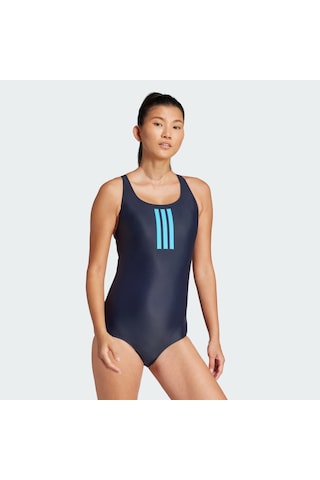 Adidas Padded 3-stripes Closed-back Kadın Mayo Jh3320 Lacivert