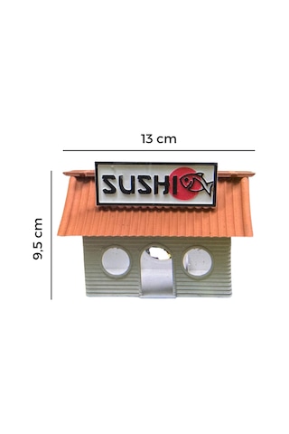 Sushi Evi - Akvaryum Dekoru - Kahverengi