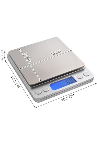 Dijital Hassas Mutfak Ve Kuyumcu Terazisi 3000gr/0.1 Hassasiyet