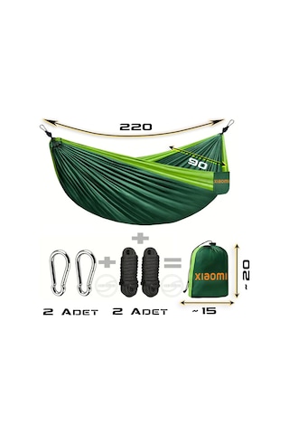 Xiaomi Heyshake Outdoor Kamp Hamağı - Geliştirilmiş Hibrit Seri - 220x90 Cm - 225kg Dayanıklılık Yeşil