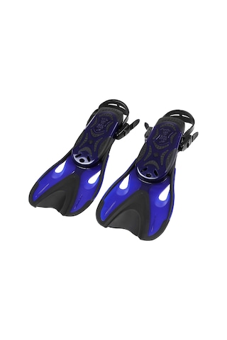 Neevoyu Çocuklar İçin Mavi Su Altı Yüzükleri - Ayarlanabilir Kayışlı, Suyu Boşaltan Delikli, Esnek Tpr Malzeme S/m Numara Mavi