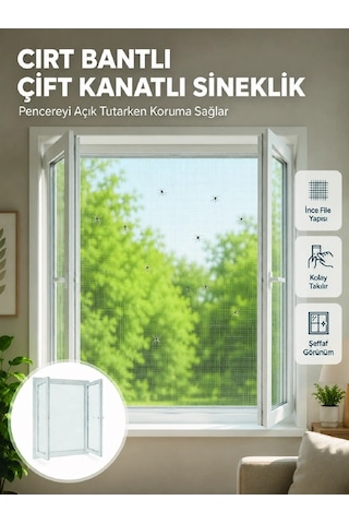 Pencere Ve Balkon İçin Çift Kanatlı Sinek Koruma Sinekliği Çok Renkli
