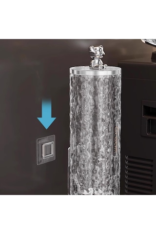 Ayt Sunup Sn-27110 Kendinden Yapışkanlı Plastik Karton Bardak Dispenseri Su Sebili Kahve Makinası Yanı Bardaklık Gri