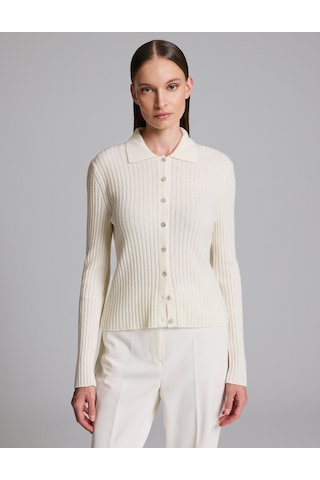 Pierre Cardin Ekru Slim Fit Triko Hırka 50331399-vr019