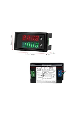 Reedark 80-300v Ac Dijital Voltmetre Ampermetre - 100a Akım Ölçer, Çift Led Ekranlı Akım Trafosu İle